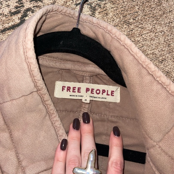 NWOT Free People Dolman Quilted Knit Jacket Dirty Rose - Picture 8 of 9